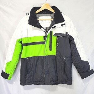 Obermeyer Hixcy Junior Ski Snow Winter Colorblock Neon Green Jacket Coat